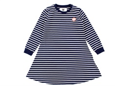Wood Wood kjole Aya navy/offwhite stripes